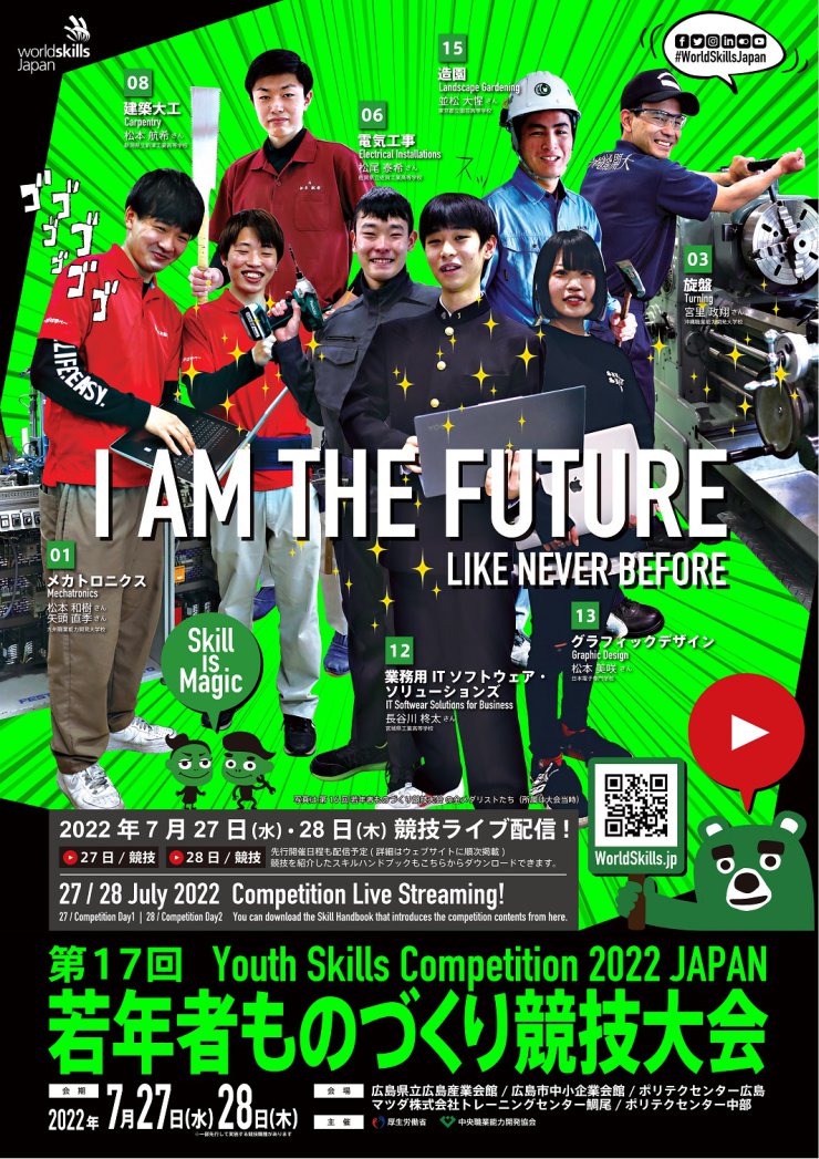 第１7回若年者ものづくり競技大会（広島県） 香川県選手９名出場！！の画像