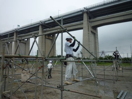 片流れ小屋組組立て作業（2級）